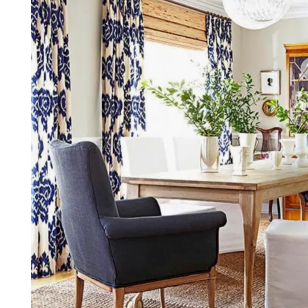 $25 per panel,set of 4, bold IKAT heavy room darkening curtains!48(W)x 89 L